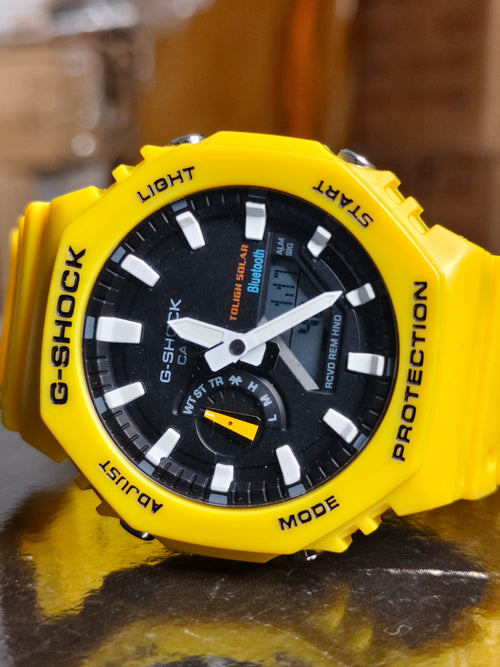 Casio G-Shock GA-B2100C-9A Yellow – Tough Solar & Bluetooth "CasiOak" Watch