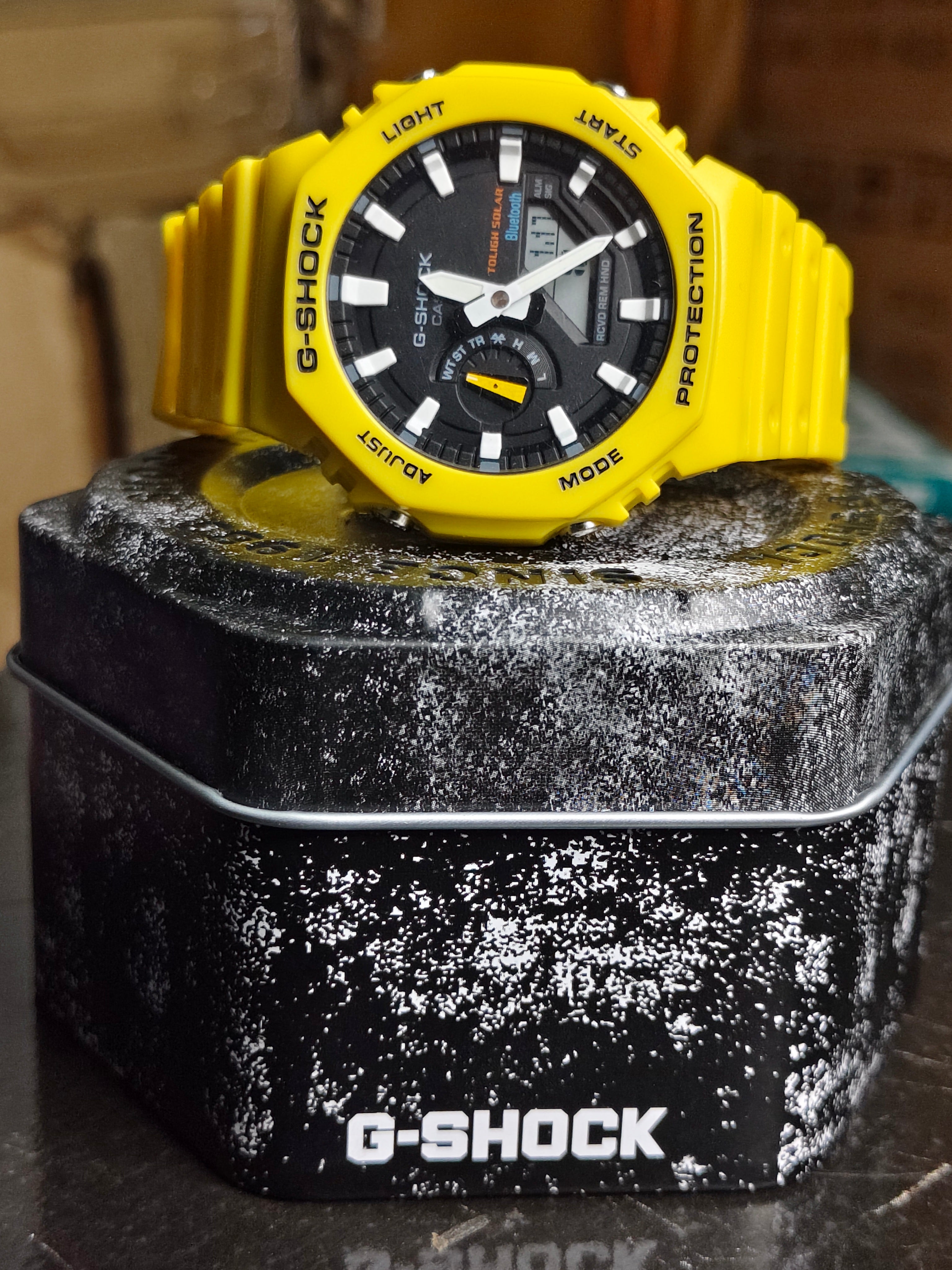 Casio G-Shock GA-B2100C-9A Yellow – Tough Solar & Bluetooth "CasiOak" Watch